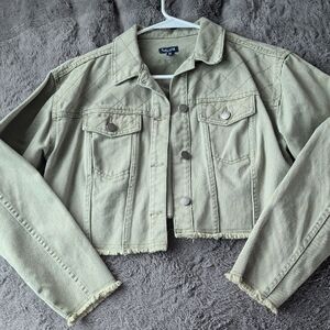 Splendid Women's Light Olive Jean Jacket